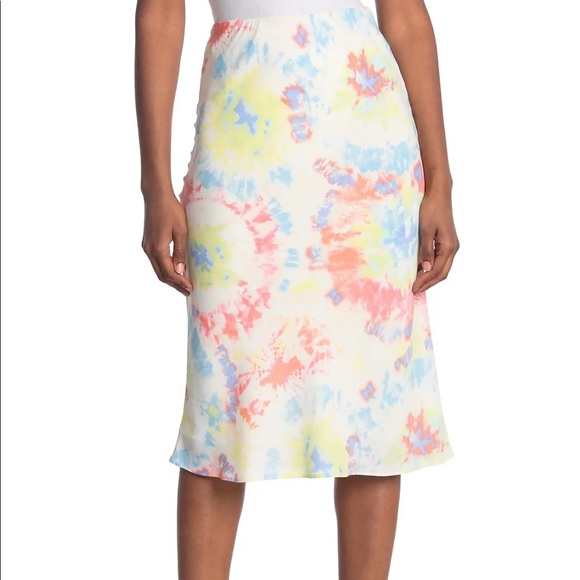 NWT Socialite Bias Tie Dye Midi Skirt - Picture 1 of 3